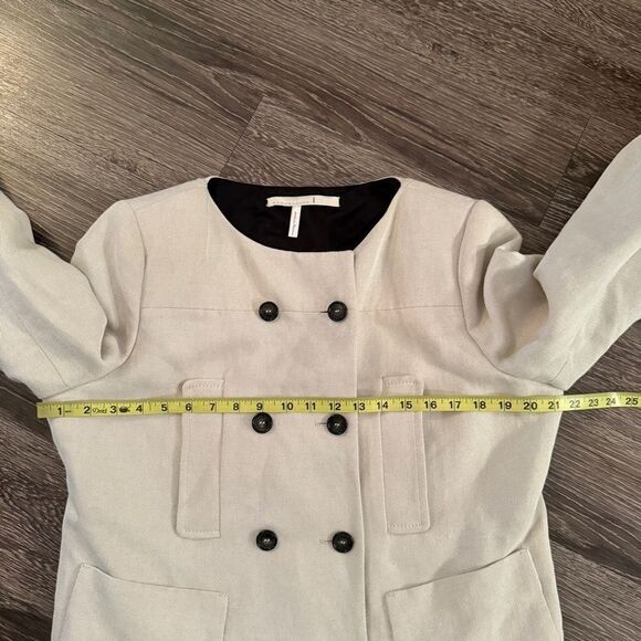 Schumacher Linen Blend Collarless Trench - Picture 8 of 10